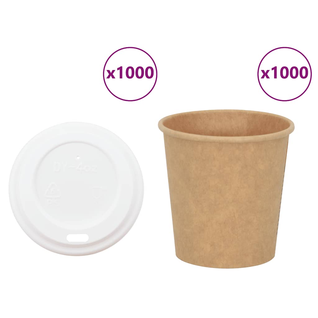 Kaffekoppar I Papper Med Lock 1000 St 16Oz 400Ml