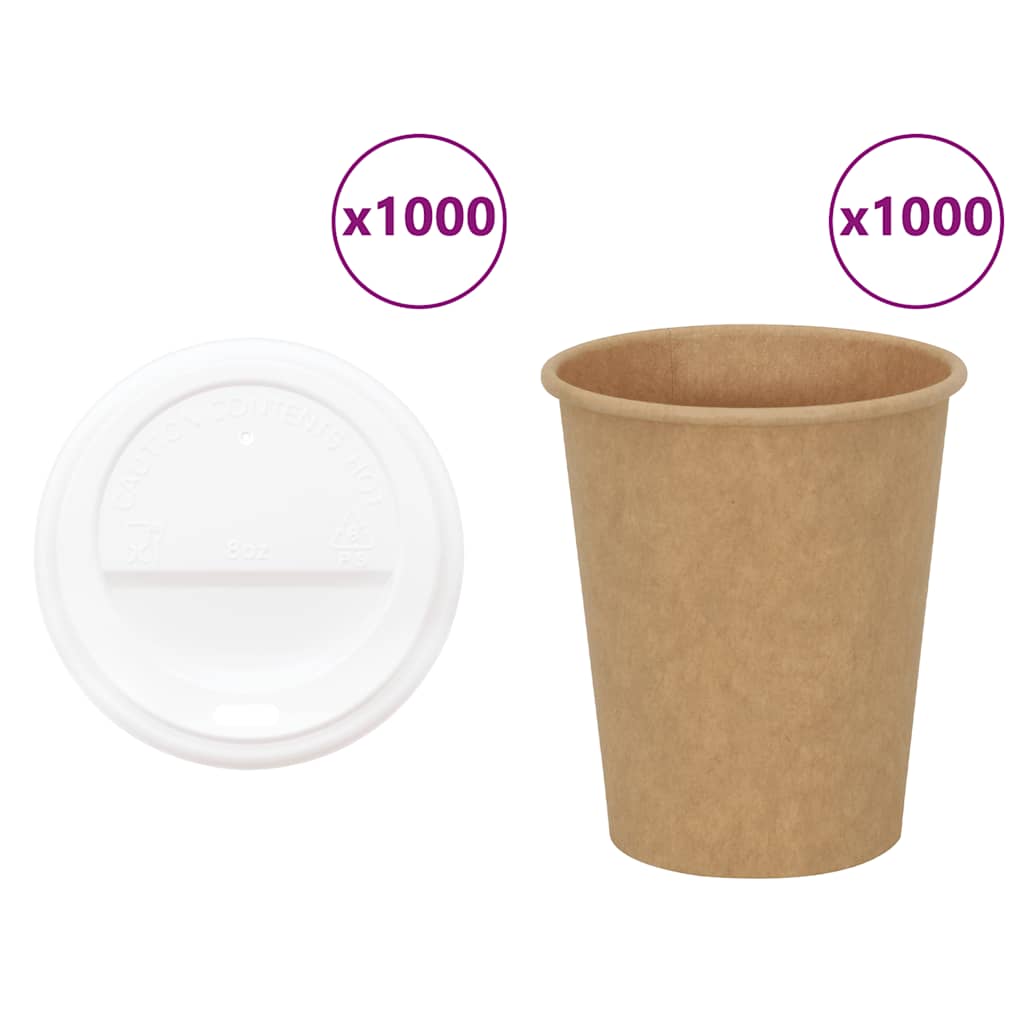 Kaffekoppar I Papper Med Lock 1000 St 16Oz 400Ml